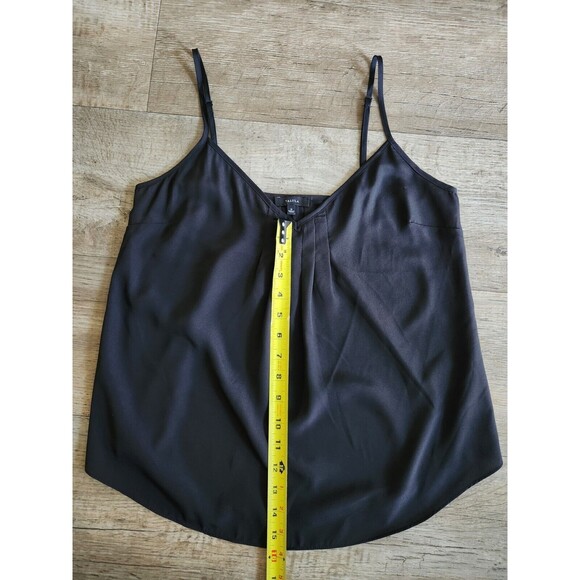 TALULA Spaghetti Strap Tank Top V-Neck Pleated Cami Blouse Lightweight Size M - Picture 5 of 6